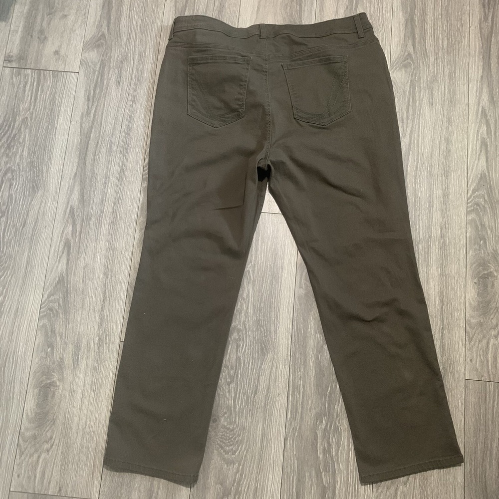 Style Co Straight‎ Leg Pants Olive Green Mens Size 20W Casual Khaki Trousers - Picture 3 of 12